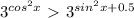 3^{cos^{2}x } \ \textgreater \ 3^{sin^{2}x+0.5 }