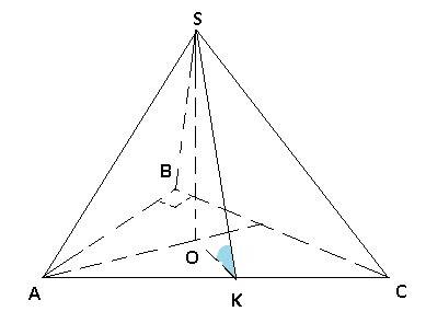 Основание пирамиды прямоугольный треугольник длины катетов 5 и 12 см. все двугранные углы при основа