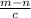 \frac{m-n}{c}