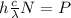 h \frac{c}{\lambda} N=P