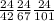 \frac{24}{42} \frac{24}{67} \frac{24}{101}