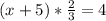 (x+5)* \frac{2}{3}=4