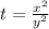 t=\frac{x^2}{y^2}