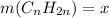 m(C_nH_{2n})=x