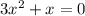 3 x^{2} +x = 0