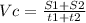 Vc= \frac{S1+S2}{t1+t2 }