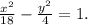 \frac{ x^{2} }{18}- \frac{y^2}{4}=1.