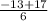 \frac{-13+17}{6}