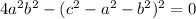 4a^2b^2-(c^2-a^2-b^2)^2=0