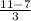 \frac{11-7}{3}