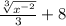 \frac{ \sqrt[3 ]{ x^{-2} } }{3} +8