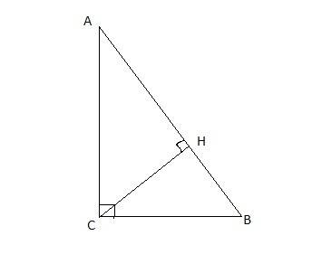 Найдите неизвестные стороны и площадь прямоугольного треугольника abc ( угол c прямой, ch высота ) е