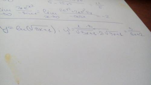 Вычислить производную функции; y=ln(sqrt(3x+1))