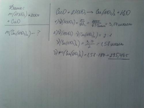Вычислите массу соли, образующейся при взаимодействии 200 г азотной кислоты с достаточным количество