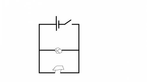 Начертите схему такой цепи, в которой можно включать и выключать одновременно электрическую лампу и