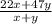 \frac{22x+47y}{x+y}