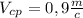 V_c_p=0,9 \frac{m}{c}