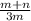 \frac{m+n}{3m}