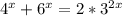 4^x+6^x=2* 3^{2x}