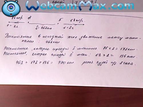 Одновременно из двух городов расстояние между которыми 462 км в противоположных направлениях выехали