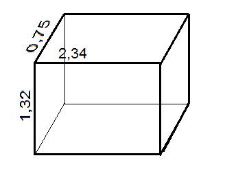 Вычисли общую длину всех ребер прямоугольного параллепипеда, если его измерения 2,34м; 0,75м; 1,32м.