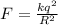 F = \frac{kq^2}{R^2}