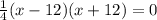 \frac{1}{4} (x-12)(x+12)=0