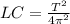 LC= \frac{T ^{2} }{4 \pi ^{2} }