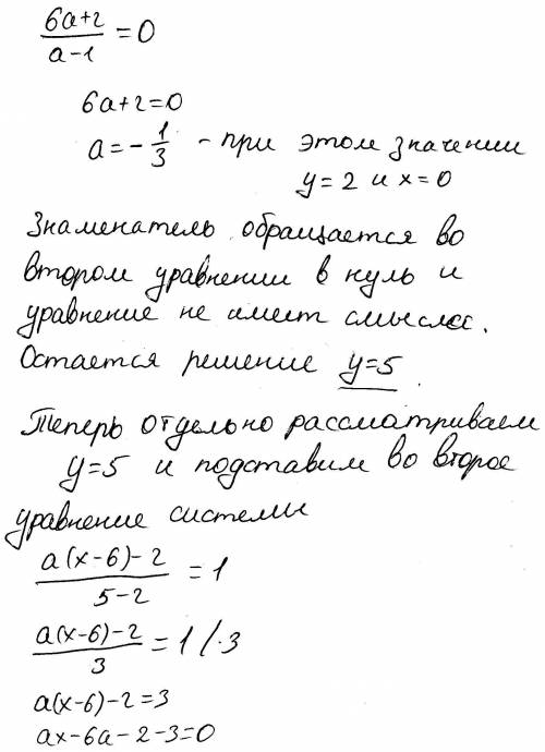 Найдите все значения параметра а, при каждом из которых система (фото в закрепе) имеет 1 решение. с