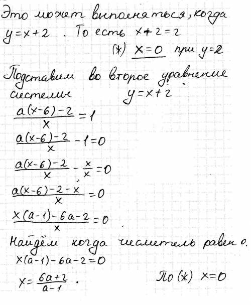 Найдите все значения параметра а, при каждом из которых система (фото в закрепе) имеет 1 решение. с