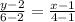 \frac{y-2}{6-2}= \frac{x-1}{4-1}