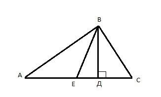 Длина одной стороны треугольника равна 8см , а длинны высоты и медианы , проведенных к этой стороне
