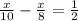 \frac{x}{10}- \frac{x}{8} = \frac{1}{2}