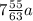 7\frac{55}{63}a