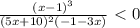 \frac{(x-1)^3}{(5x+10)^2(-1-3x)}\ \textless \ 0