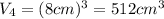 V_4 = (8 cm)^3 = 512 cm^3