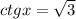 ctgx= \sqrt{3}