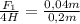 \frac{F_1}{4H}= \frac{0,04m}{0,2m}