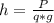 h= \frac{P}{q*g}