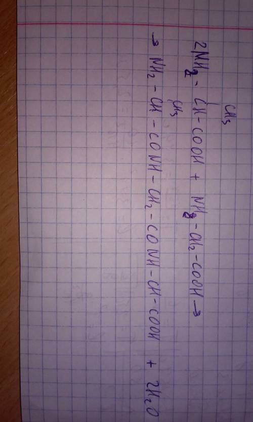 Напишіть рівняння утворення трипептиду з двох молекул аланіну й молекули гліцину.