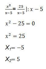 Решите уравнение дробная черта х^2/х-5= 25/х-5