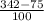 \frac{342-75}{100}