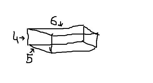 Начертите прямоугольный параллелепипед с измерениями 4 см,5 см и 6см.
