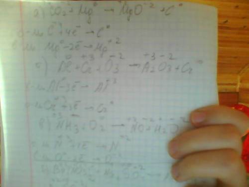 1.какие из реакций относятся к окислительно-восстановительные? а) co2+mg -> mgo+c б)al +cr2o3->