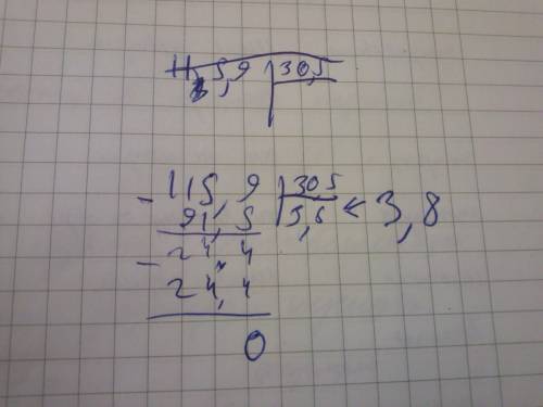 Решить столбиком 0,02976: 0,024 11,59: 3,05 74,256: 18,2 пеже нужна
