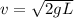 v= \sqrt{2gL}