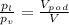 \frac{p_l}{p_v}= \frac{V_p_o_d}{V}