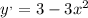 y^{,} =3-3x^2