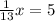 \frac{1}{13} x=5