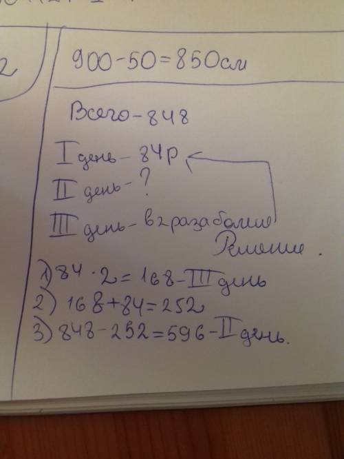 На спектакль за три дня побывало 848 детей в первый день спектакль смотрели 84 ребенка а в третий де
